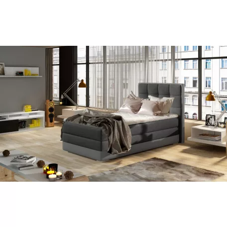 Aster 90x200 boxspring ágy, sötétbarna, bal