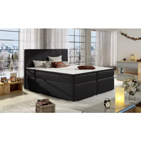 Bolero 140x200 boxspring ágy  fekete