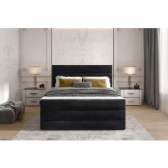 Cande 140x200 boxspring ágy  fekete