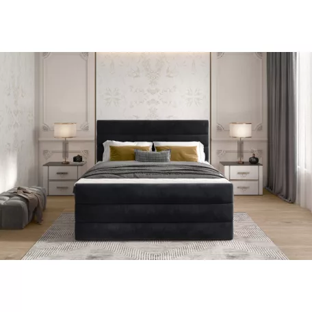 Cande 160x200 boxspring ágy  fekete