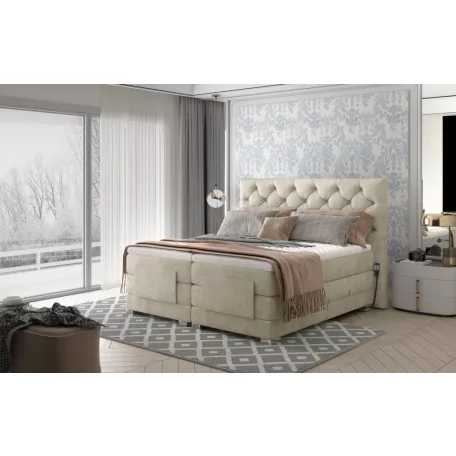 Clover 140x200 boxspring ágy  krém