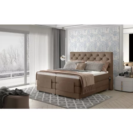Clover 140x200 boxspring ágy  sötétzöld