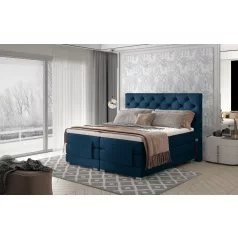 Clover 140x200 boxspring ágy  sötétkék