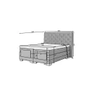 Clover 140x200 boxspring ágy  rózsa