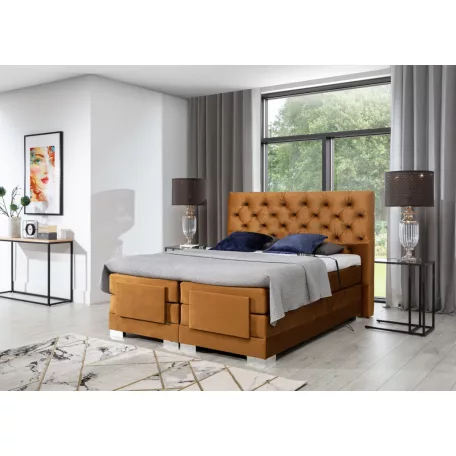 Clover 140x200 boxspring ágy  narancs