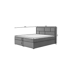 Meron 160x200 boxspring ágy  bézs
