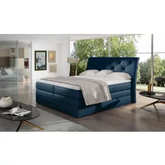 Mirabel 140x200 boxspring ágy  kék
