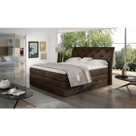 Mirabel 160x200 boxspring ágy  barna