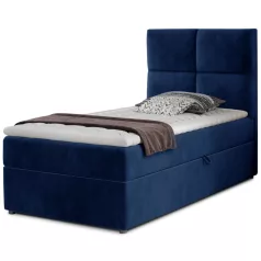 Rivia 90x200 boxspring ágy  sötétkék