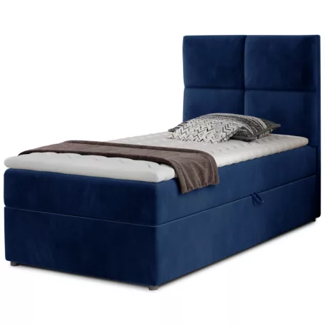 Rivia 90x200 boxspring ágy  sötétkék