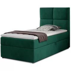 Rivia 90x200 boxspring ágy  sötétzöld