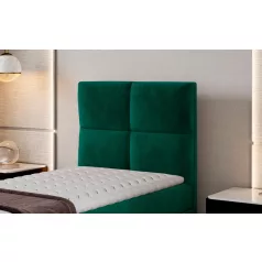 Rivia 90x200 boxspring ágy  sötétzöld