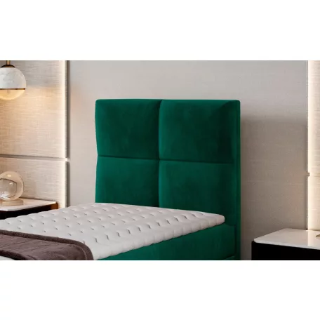 Rivia 90x200 boxspring ágy  sötétzöld