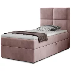 Rivia 90x200 boxspring ágy  rózsaszín