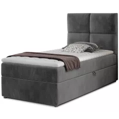 Rivia 90x200 boxspring ágy  sötétszürke
