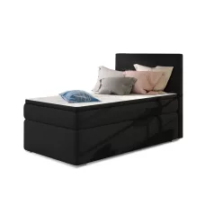 Rocco 90x200 boxspring ágy  fekete, jobb