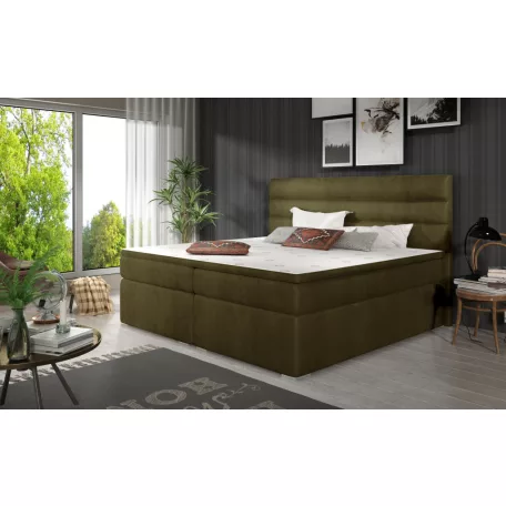 Softy 140x200 boxspring ágy  zöld