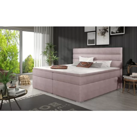 Softy 160x200 boxspring ágy  rózsaszín