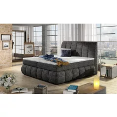 Vincenzo 140x200 boxspring ágy  sötétszürke