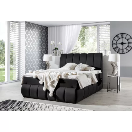 Vincenzo 140x200 boxspring ágy  fekete