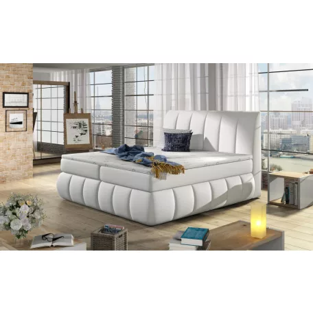 Vincenzo 140x200 boxspring ágy  fehér