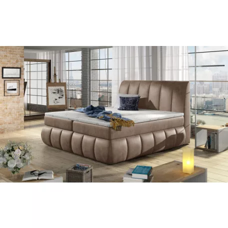 Vincenzo 140x200 boxspring ágy  barna