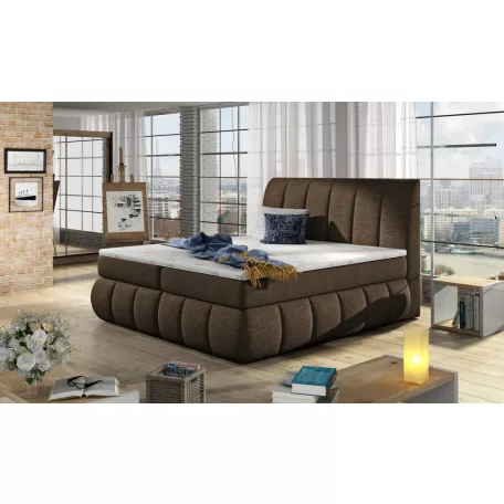 Vincenzo 160x200 boxspring ágy  barna