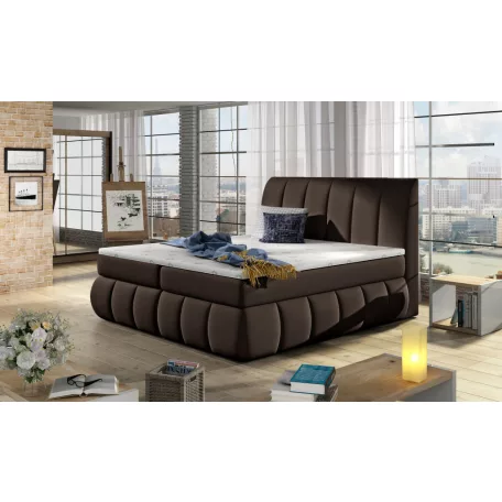 Vincenzo 160x200 boxspring ágy  barna