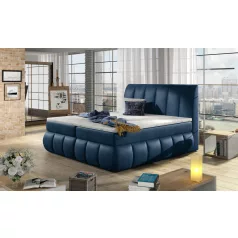 Vincenzo 160x200 boxspring ágy  sötétkék