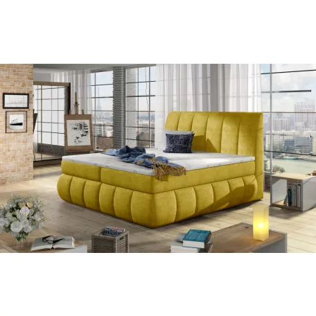 Vincenzo 160x200 boxspring ágy  sárga