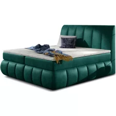 Vincenzo 180x200 boxspring ágy  sötétzöld