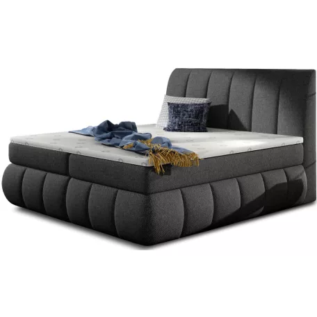 Vincenzo 180x200 boxspring ágy  sötétszürke