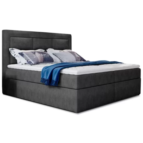 Vivre 140x200 boxspring ágy  sötétszürke