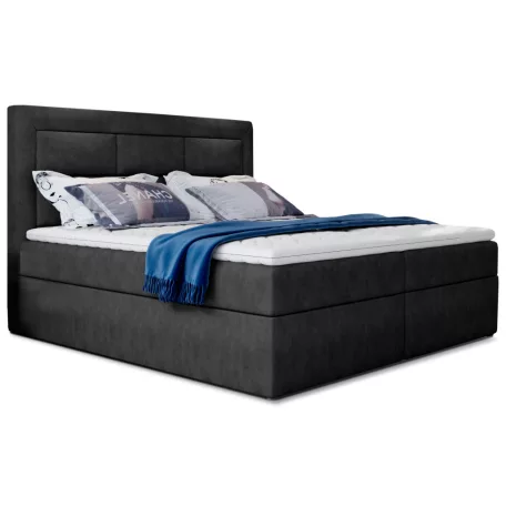 Vivre 140x200 boxspring ágy  sötétszürke