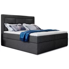 Vivre 140x200 boxspring ágy  sötétszürke