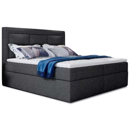 Vivre 140x200 boxspring ágy  sötétszürke
