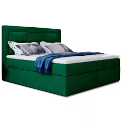 Vivre 140x200 boxspring ágy  sötétzöld