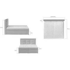 Vivre 180x200 boxspring ágy  világosbarna
