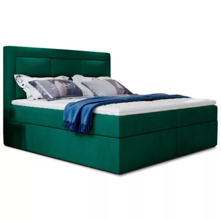 Vivre 180x200 boxspring ágy  sötétzöld