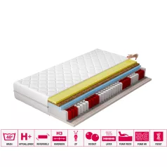   Termoelasztikus matrac sola 120x200 hipoallergén huzat, fehér