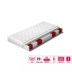   Pedro Táskarugós matrac 140x200 hipoallergén huzat, fehér