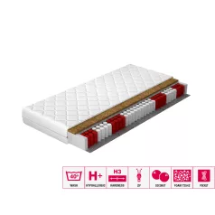 Pini Táskarugós matrac 200x200 hipoallergén huzat, fehér