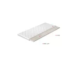 Topper latex 90x200 hipoallergén huzat, fehér