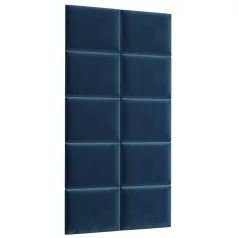 Quadratta 100x200 kárpitozott panel, sötétkék