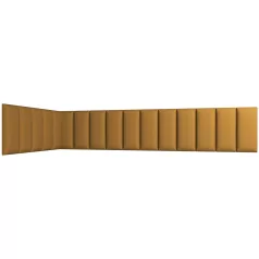 Quadratta 100x220x50 kárpitozott panel, sárga