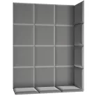 Quadratta 120x160 kárpitozott panel, szürke