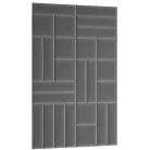 Quadratta 120x195 kárpitozott panel, szürke