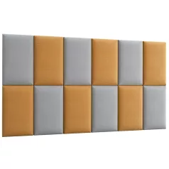 Quadratta 180x100 kárpitozott panel, sárga