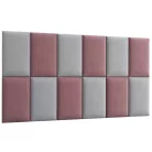 Quadratta 180x100 kárpitozott panel, hamvas