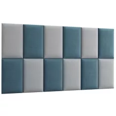 Quadratta 180x100 kárpitozott panel, kék